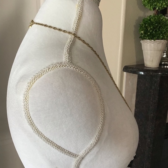 J.Crew Tassel Necklace Gold Tone Chain Black White Seed Bead Fringe Boho Chic - Picture 8 of 14